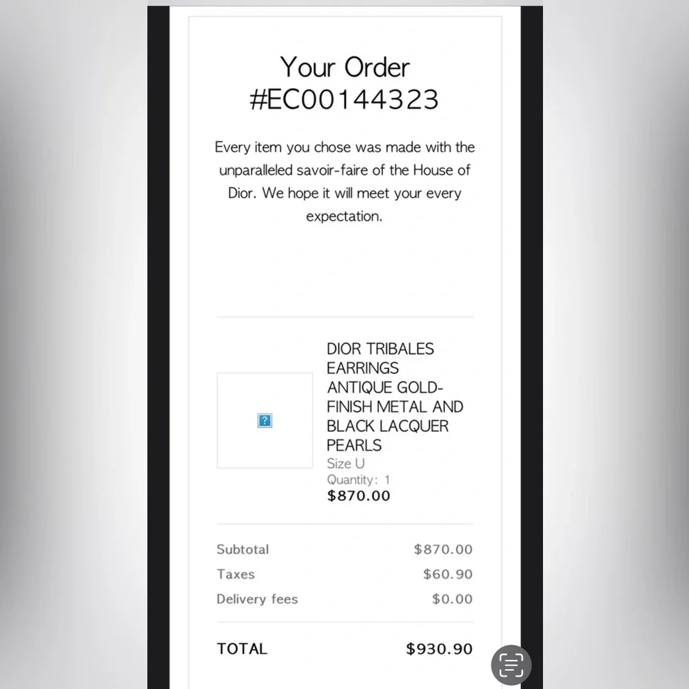 CHRISTIAN DIOR 
Metal J'Adior Mise En Dior Tribal Earrings Black - Picture 14 of 16